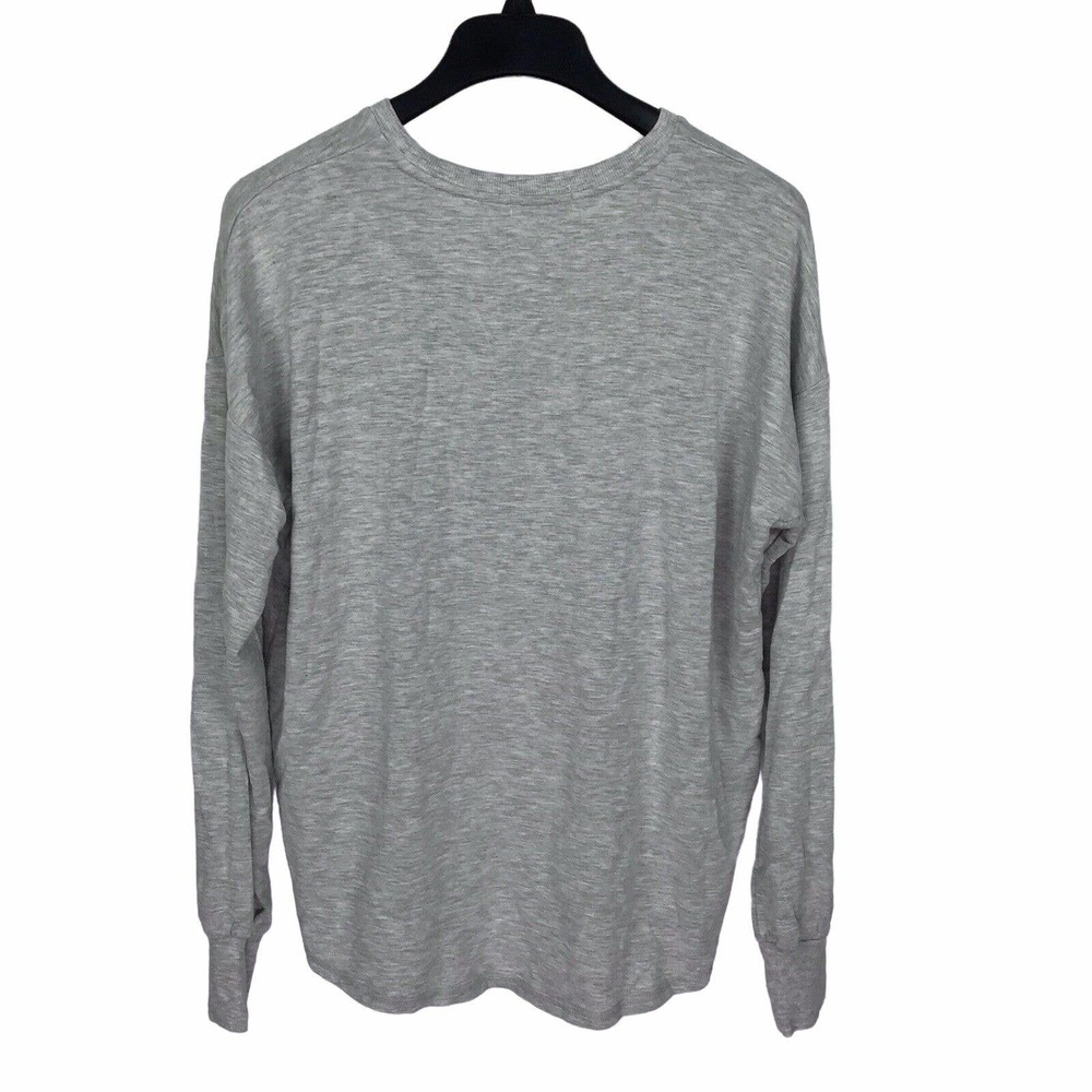 PJ Salvage Heather Gray Pullover Pajama Lounge Top Women's Medium M Long Sleeves - Picture 2 of 3